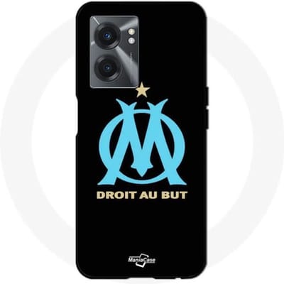 Coque Realme V23 logo om olympique demarseille Noire Fond - Maniacase