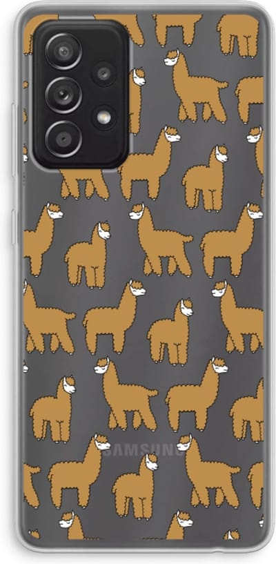 Case Company® - Hoesje geschikt voor Samsung Galaxy A52s 5G hoesje - Alpacas - Soft Cover Telefoonhoesje - Bescherming aan alle Kanten en Schermrand