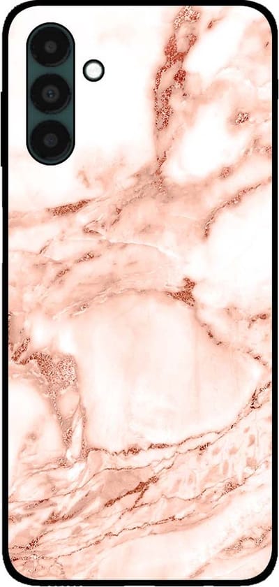 Smartphonica Telefoonhoesje voor Samsung Galaxy A04s marmer look - backcover marmer hoesje - Wit Rosé Goud geschikt voor Samsung Galaxy A04s