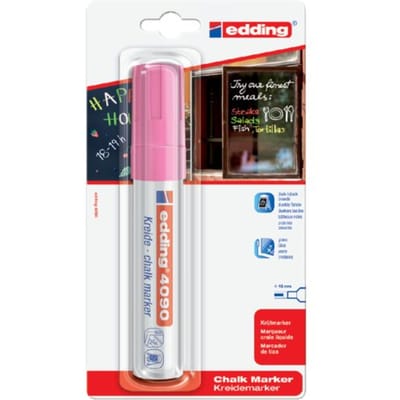 Edding - 4090 - Krijtmarker - Neon Roze - per stuk in - Blisterverpakking