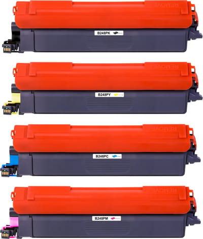 Huismerk geschikt voor Brother TN-248 Toners - 4 Cartridges - Geschikt voor DCP-L3520CDWE - DCP-L3560CDW - HL-L3220CWE - HL-L3240CDW - MFC-L3740CDW - MFC-L3760CDW