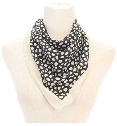 Hoofdsjaal - Satijnen Haar Sjaal - Neksjaal - Festival Look - Vierkante Sjaal - Fantasie - Zomer Sjaal - Haarband - Napels Black Dot