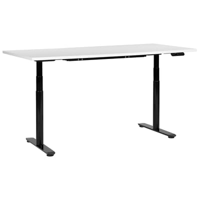 DESTINAS - Elektrisch Verstelbaar bureau - Wit/Zwart - 180 cm - MDF