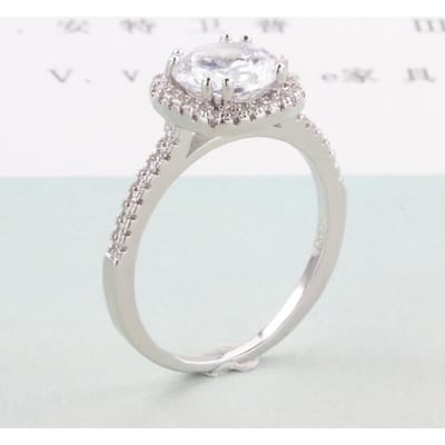 2 Carats diamant bijoux S925 bague en argent Sterling pour femmes Fine Anillos De argent 925 bijoux Bizuteria anneaux femmes boîte 8 blanc