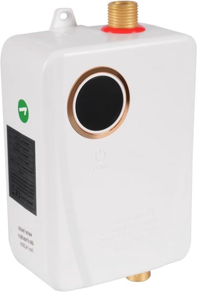 Doorstroomboiler - Mini warmwaterboiler - Direct warm water - Intelligente temperatuurregeling - 5 Liter opslag - Wit