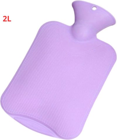 Bovista Warmtekruik - Warmwaterzak Met Hoes - Warmwaterkruik - Warmtekussen - Knuffel Kruik - Bag - Paars - 2 Liter