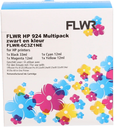 FLWR HP 924e Multipack zwart en kleur (Huismerk (compatible))