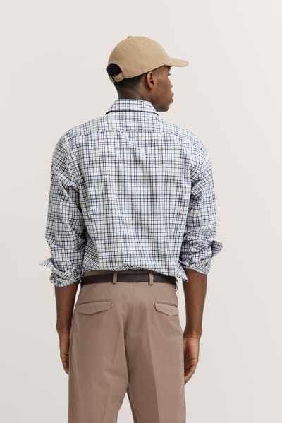 Bugatti Herren Shirt met geruit patroon