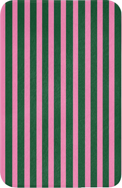 WC mat 40x60 cm - Antislip - Verticale strepen - Groen - Roze - Toiletmat - Vloermat - Douchemat - Toilet tapijt - Toiletmatten