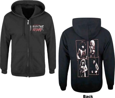 Motley Crue - 40 Years Vest met capuchon - M - Zwart