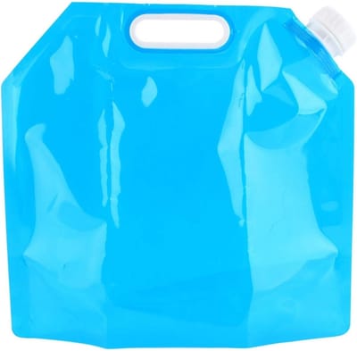 Opvouwbare Waterzak - Waterdrager Container - Buitenactiviteiten - Voedselveilig Materiaal - 10 Liter - Blauw Transparant