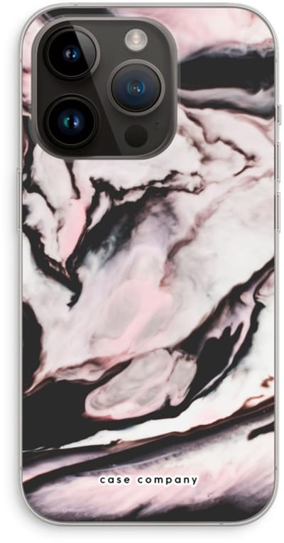 Case Company® - Hoesje geschikt voor iPhone 14 Pro hoesje - Roze stroom - Soft Cover Telefoonhoesje - Bescherming aan alle Kanten en Schermrand