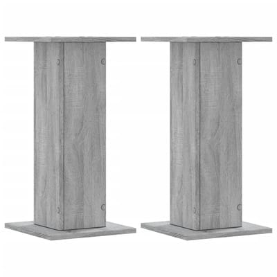 vidaXL - Plantenstandaards - 2 - st - 30x30x60 - cm - bewerkt - hout - grijs - sonoma