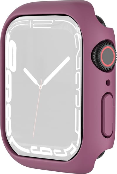 By Qubix - Apple Watch 41mm Hard case (open front) - Wijnrood - Geschikt voor Apple Watch 41mm hoesje - screenprotector - Bescherming iWatch - Bescherm hoesje