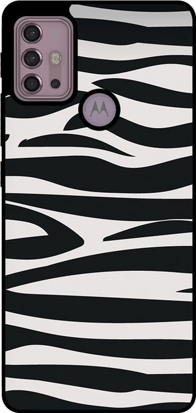 Smartphonica Telefoonhoesje Geschikt voor Motorola Moto G20 / G30 met zebra opdruk - TPU backcover case zebra design - Zwart Wit geschikt voor Motorola Moto G20;Motorola Moto G30