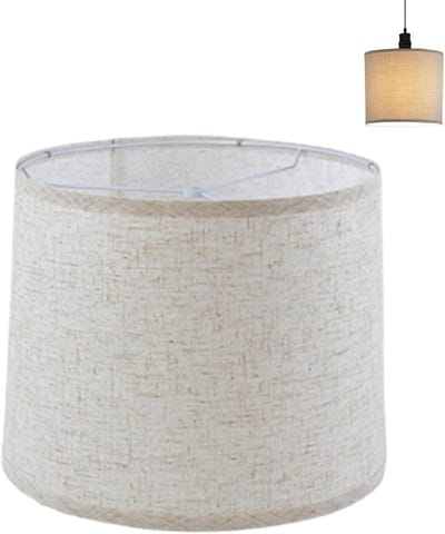 Handgemaakte linnen lampenkap voor vloerlampen, hanglampen en tafellampen, E27 fitting, schitteringsvrije lampenkap, diameter 30 cm, hoogte 20 cm, perfect voor elke ruimte