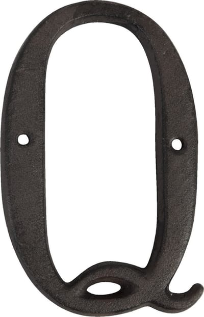 Clayre & Eef IJzeren Letter Q 13 cm Bruin IJzer