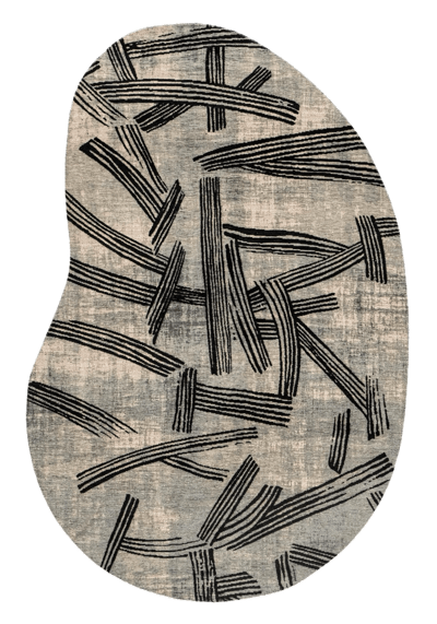 Wasbaar Binnen & Buiten Vloerkleed - 170 x 235 cm - Louis De Poortere Kanji Dark Street - Laagpolig Tapijt - Gerecycled PET - Made in Belgium - Circulair