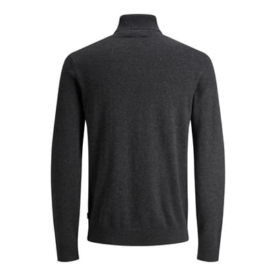 Jack & Jones - Heren Trui Emil Knit Roll Neck - Grijs - Maat XXL