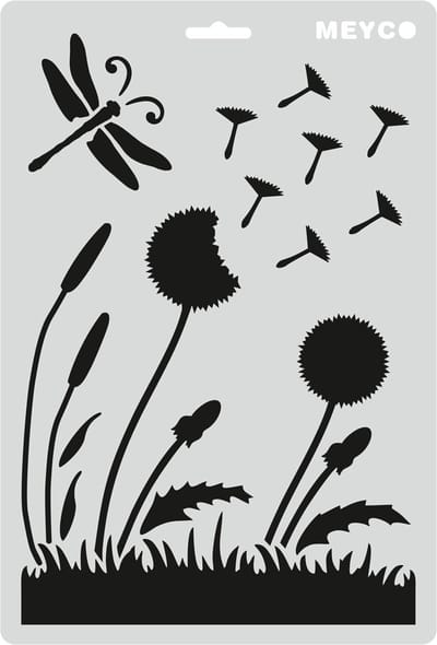 Sjabloon Paardenbloemen A4