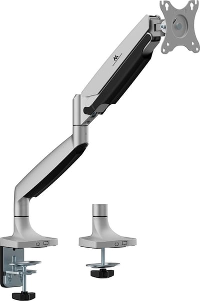 Maclean MC-969 - Monitorbeugel - Monitorsteun - dubbele arm - met gasveer - 17"-45" - tot 16 kg - Zilver