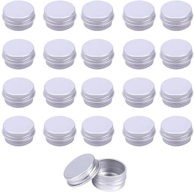 Blikjes 5ml Leeg 50 stuks met Schroefdeksel - Lege Mini Blikjes Zilver - Kleine Blikjes