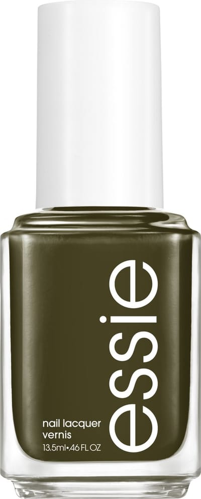 essie 2023 fall collection - limited edition - 924 meet me at midnight - olijfgroen - glanzende nagellak - 13,5 ml