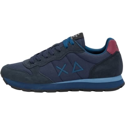 SUN68 Tom Solid - Heren Sneakers Schoenen Navy-Blauw Z46101-0735 , Maat: EU 40