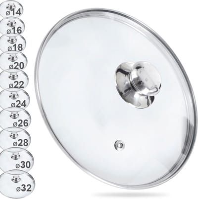 Deksel Glas 28 cm - Pannendeksel - Pandeksel - Potdeksel