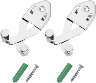 2-delige Metalen Wandbevestiging Haak voor Zwaarden en Multifunctionele Toepassingen, Verstelbaar en Geschikt voor Badkamers en Decoratie, 7.5x3.5cm