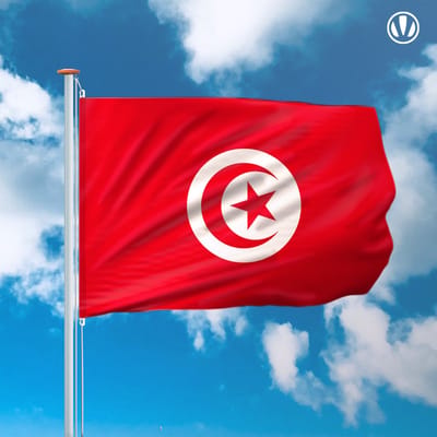 vlag Tunesie 150x225cm spunpoly
