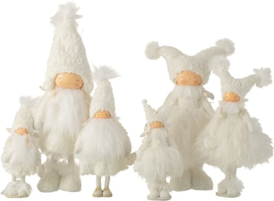 J-Line kerstfiguur Engel Hart - textiel - wit - large - 2 stuks