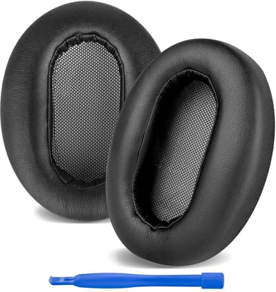 Dailygoody - Vervangende oorkussens - Hoofdtelefoon oorkussens - Eiwit leer - Zwart - Geschikt voor MDR-1AM2 - Ideaal voor vervanging