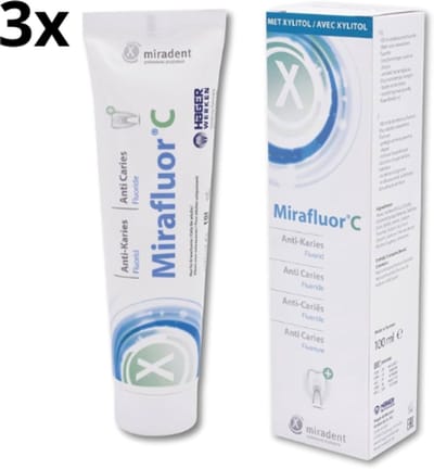 Miradent Tandpasta Mirafluor C - 3 x 100 ml - Voordeelverpakking