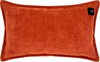 Warmpi Warmtekussen Chenille Cognac – 50x30 cm – Elektrisch Verwarmd Ergonomisch Kussen – Inclusief 10.000 mAh Powerbank – 2 Infrarood Warmtepanelen – 3 Warmtestanden tot +/- 60°C
