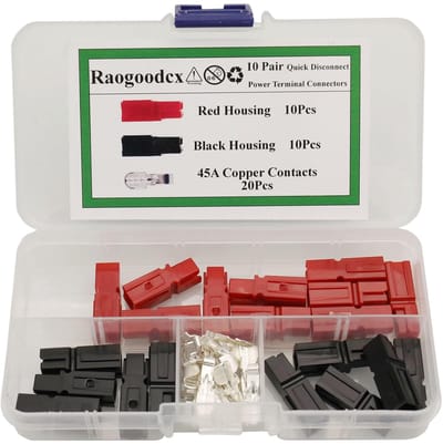 Batterij Connectoren - Snelschakelaars - Stroom Verbindingen - Hoge Ampèrage - 45 AMP 600V - Rood Zwart