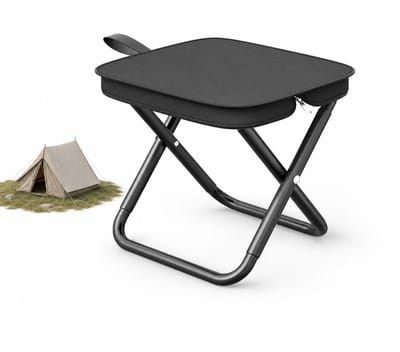 VHV - Campingkruk - Vouwbare Kruk met Opbergtas - Voor Vissen Tuin en Strand