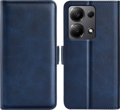 MobyDefend Hoesje - Geschikt voor Xiaomi Redmi Note 13 Pro 4G - Luxe Wallet Book Case (Sluiting Zijkant) - Blauw
