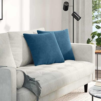 vidaXL - Zitkussens - 2 - pcs - Blauw - 45 - x - 45 - cm - Corduroy - stof