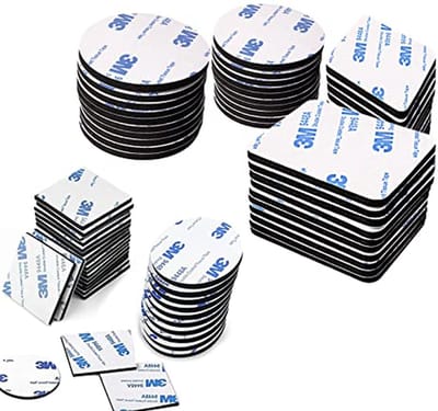 Zelfklevende Pads - Dubbelzijdig Schuim - Vastzetten Objecten - Waterbestendig Duurzaam - 80 Stuks - Zwart
