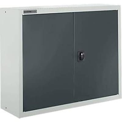 Schäfer Shop Select Bovenkast MS 8408i, B 800 x D 400 x H 800 mm, 1 legbord, staal, lichtgrijs RAL 7035/antracietgrijs RAL 7016
