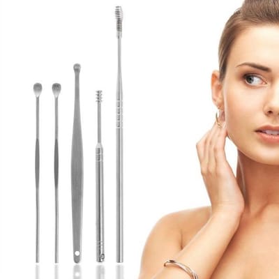 Scoby - Oorsmeer verwijderaars - Oorsmeer verwijderen - Oorhygiene set - Ear Cleaner - 5-Delig - RVS