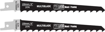 Multiblade Reciprozaagblad HCS MBR617K voor Hout 150 mm - 2 stuks