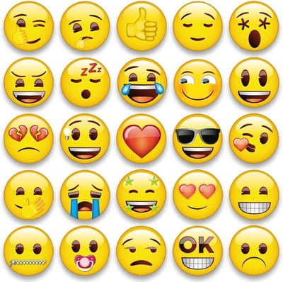 MORCART Emoji koelkastmagneten, 28 stuks, grappige smiley-magneten, decoratief voor magneetbord, koelkast, whiteboard, keuken, prikbord, kantoor, kinderen en volwassenen, cadeau