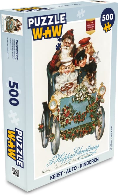 Puzzel Kerst - Kerstman - Vintage - Legpuzzel - Puzzel 500 stukjes - Kerst - Cadeau - Kerstcadeau voor mannen, vrouwen en kinderen