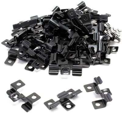 Decking Clips Zwart RVS met 7 mm Klemhoogte voor Houten en WPC Terrasplanken (50 stuks)