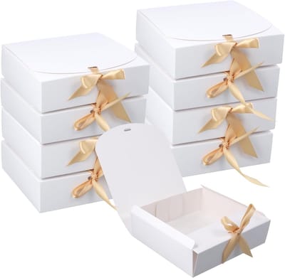 20 Stuks Geschenkdozen met Deksels, 16,5 x 16,5 x 5 cm, Perfect voor Bruiloft, Verjaardag en Kerst Chocolade Verpakking