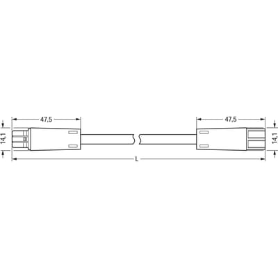 Vooraf Geassembleerde ECA Kabel 2x0.8 3M Groene Stekker Plug - 894-8992/033-306