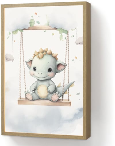 Wandlamp 40x60 cm - Oplaadbaar - Draak - Baby dier - Kinderen - Wandlampen binnen woonkamer - Slaapkamer lamp - Decoratieve nachtlamp - Vloerlamp draadloos
