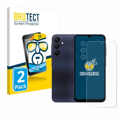 BROTECT - Screenprotector voor Samsung Galaxy A25 5G (Voor+Camera) - Folie Beschermfolie transparant 2 Stuks